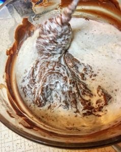 Adding Cream to melted chocolate