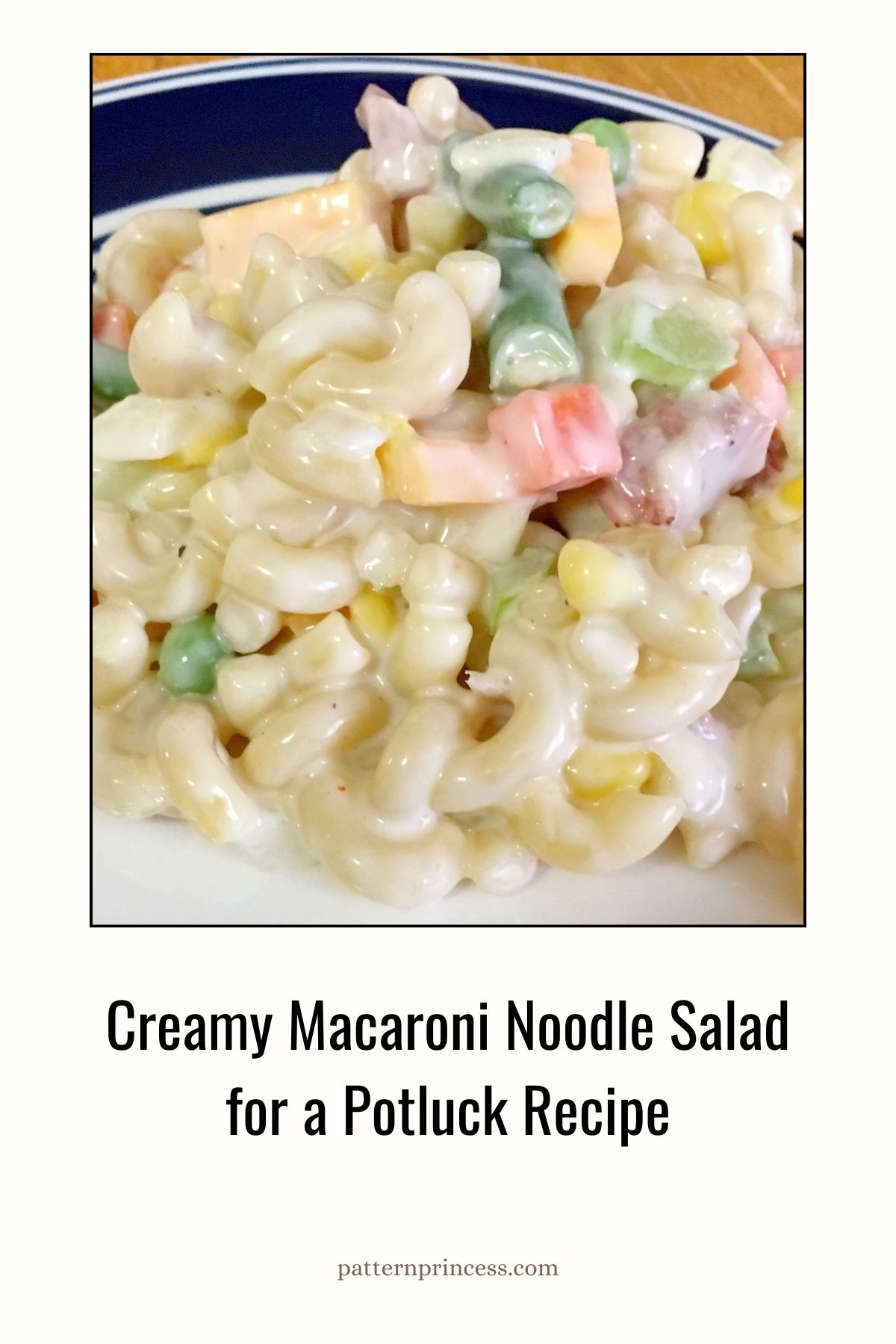 Creamy Macaroni Noodle Salad for a Potluck Recipe