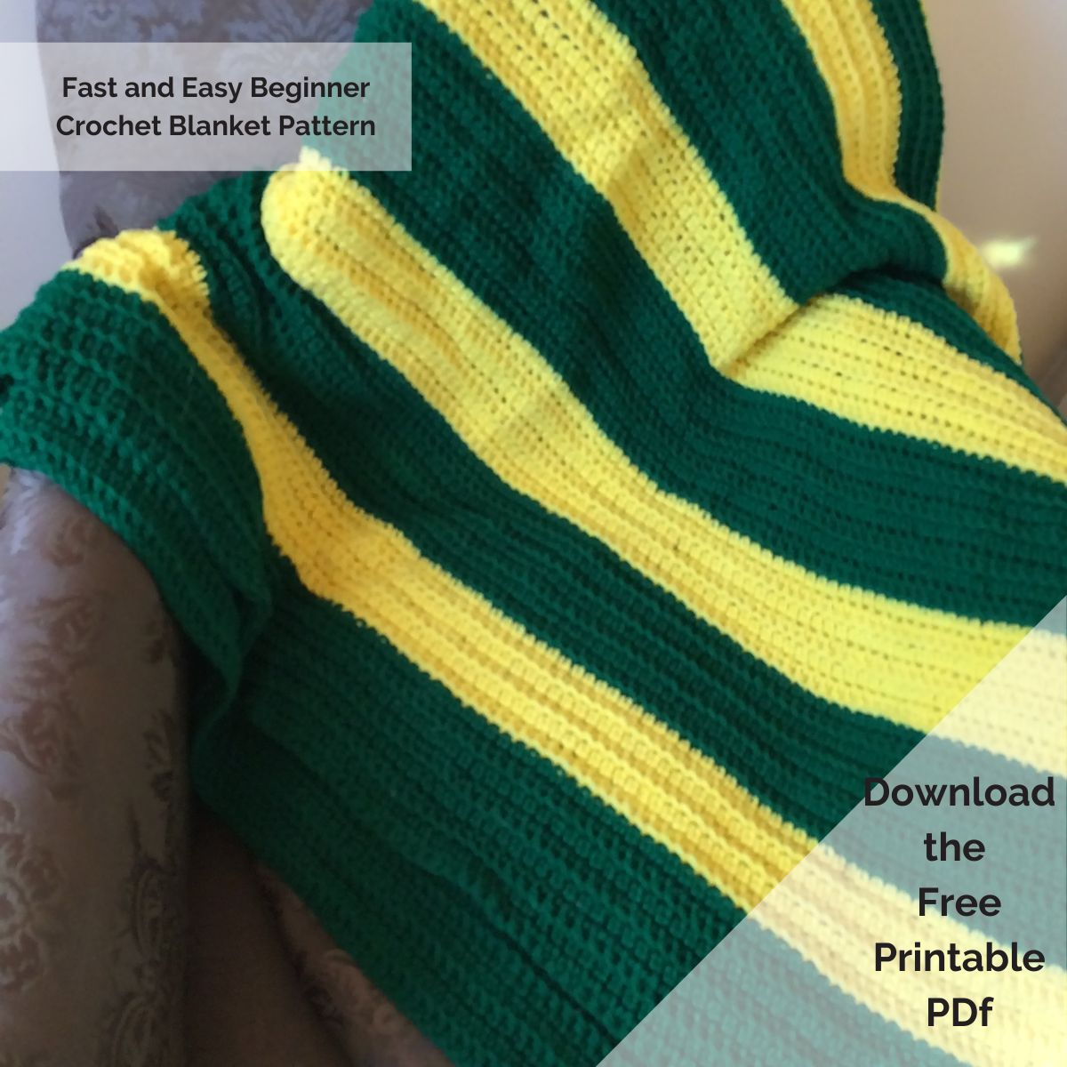 Fast and Easy Beginner Crochet Blanket Pattern