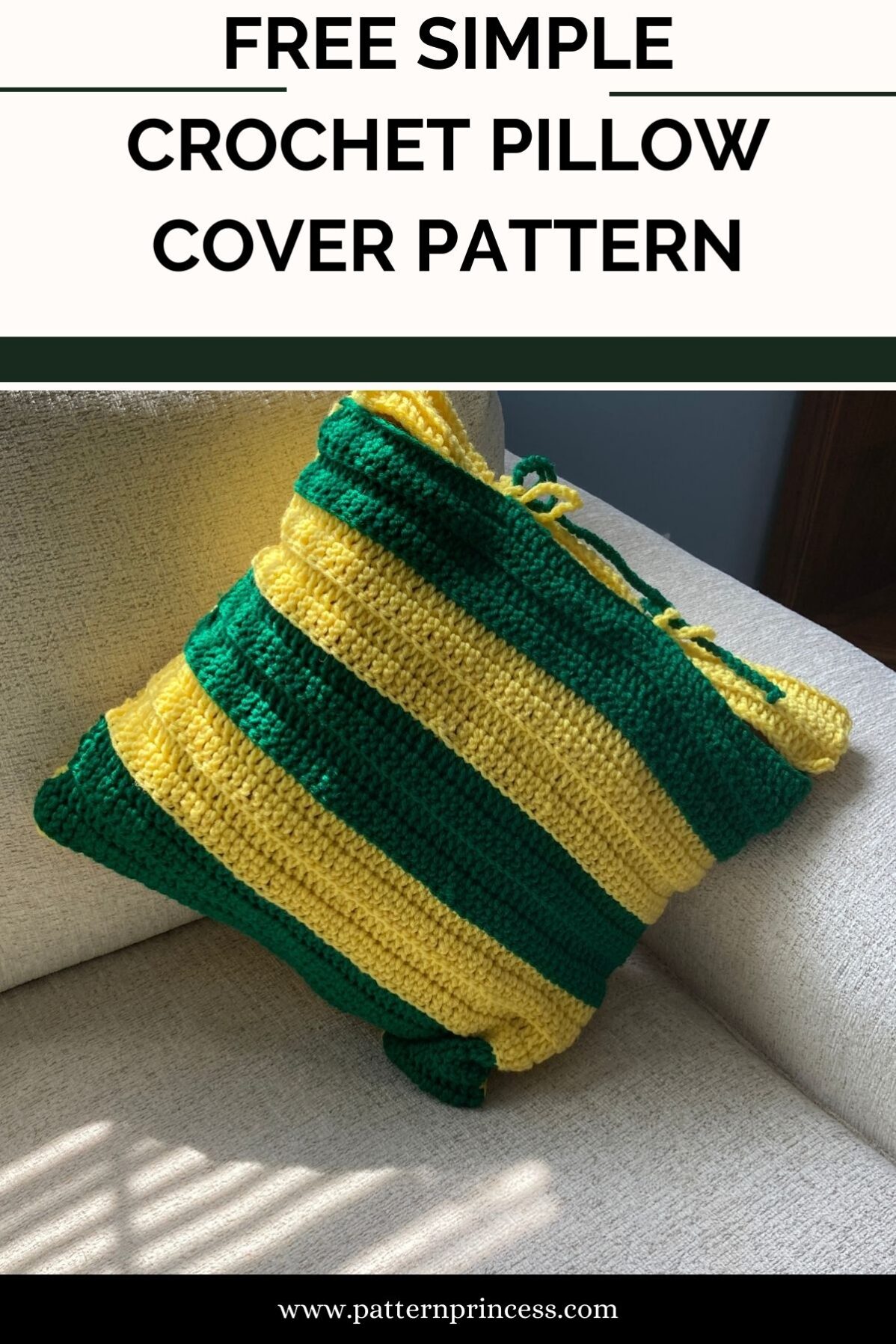 Free Simple Crochet Pillow Cover Pattern