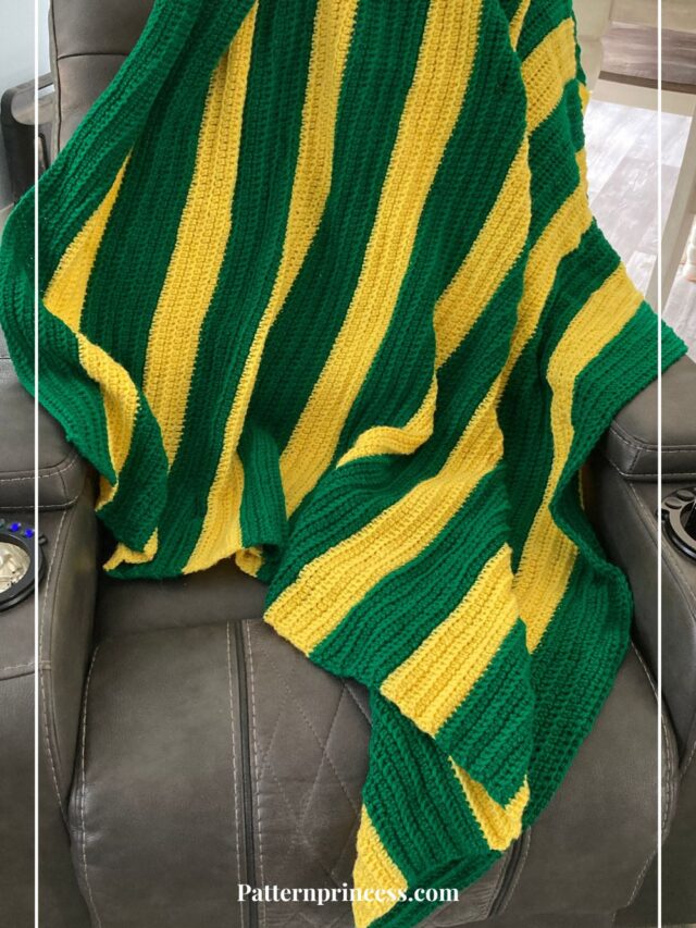 Green and Gold Blanket Pattern