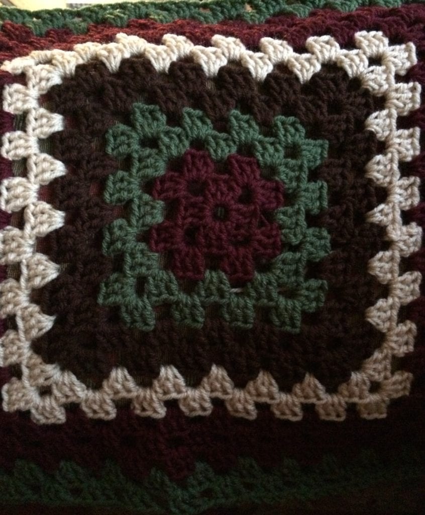 Center of Granny Square Afghan