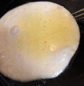 frying tortilla