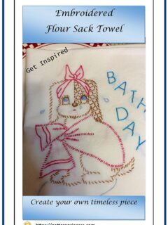 Embroidered Flour Sack Towel 1