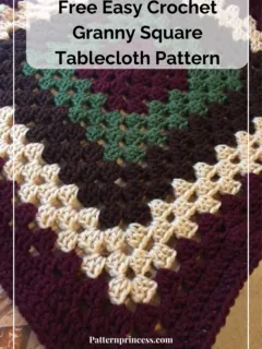 Free Easy Crochet Granny Square Tablecloth Pattern