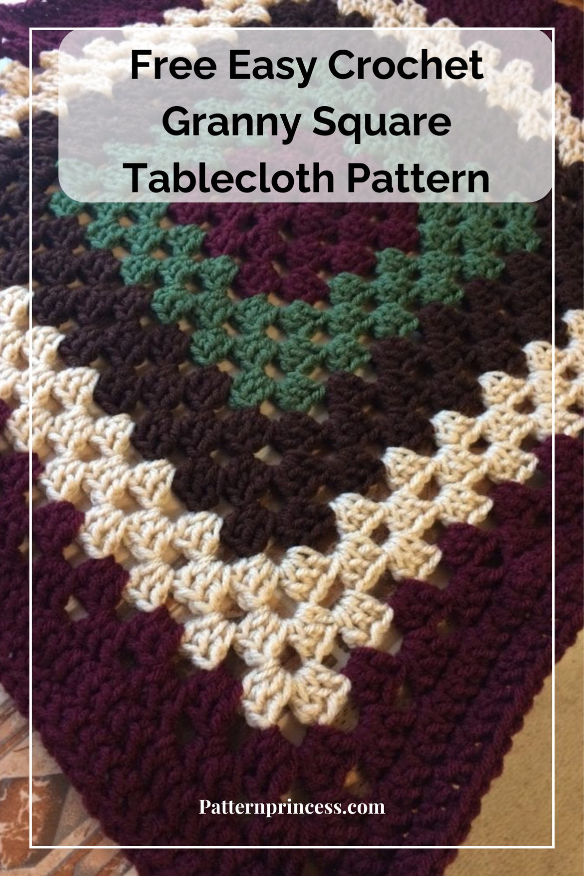 Free Easy Crochet Granny Square Tablecloth Pattern