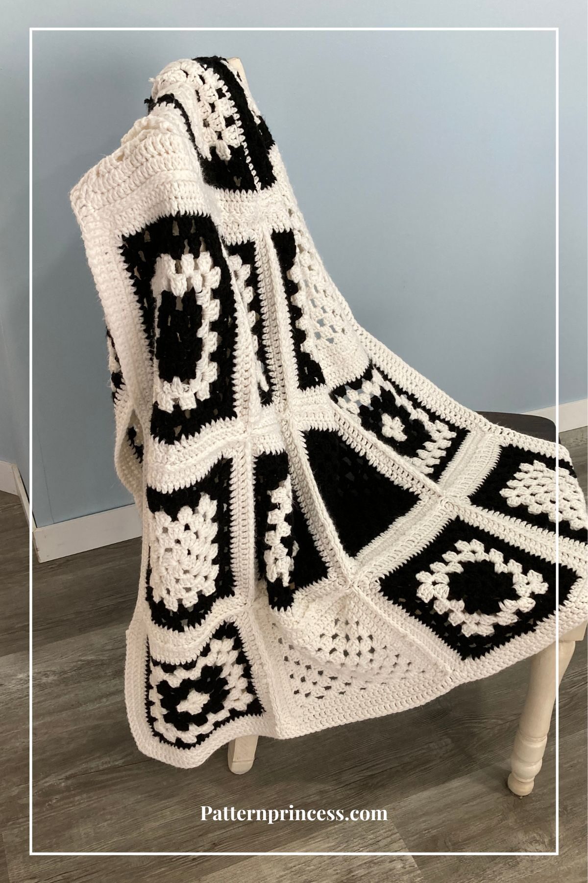 Gorgeous Crochet Blanket on Chair