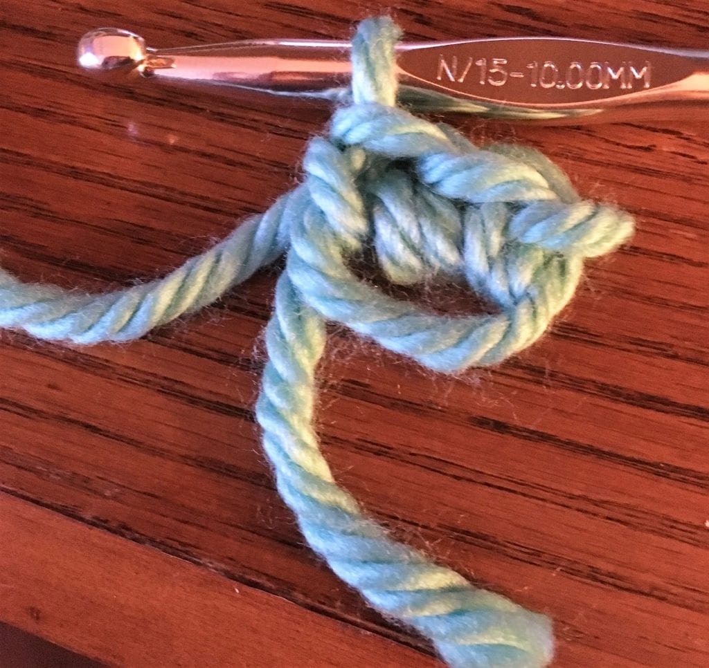 two single crochet in beginning c circle