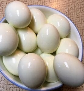 Peeled Hard-Boiled Eggs