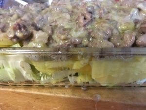 Cabbage bake layered