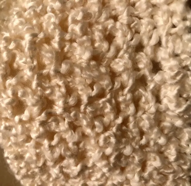 Close up of Crochet Stitches and Soft Yarn