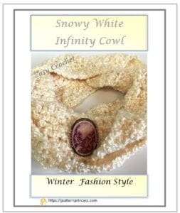 Snowy White Infinity Cowl 1