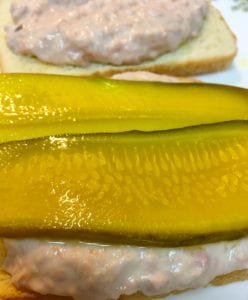 Tuna on Toast with pickles