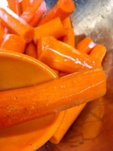 Preparing carrots
