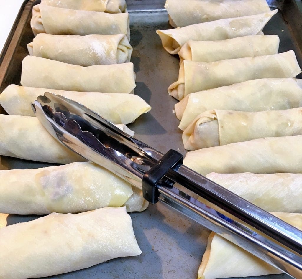 Egg Rolls Ready for Frying