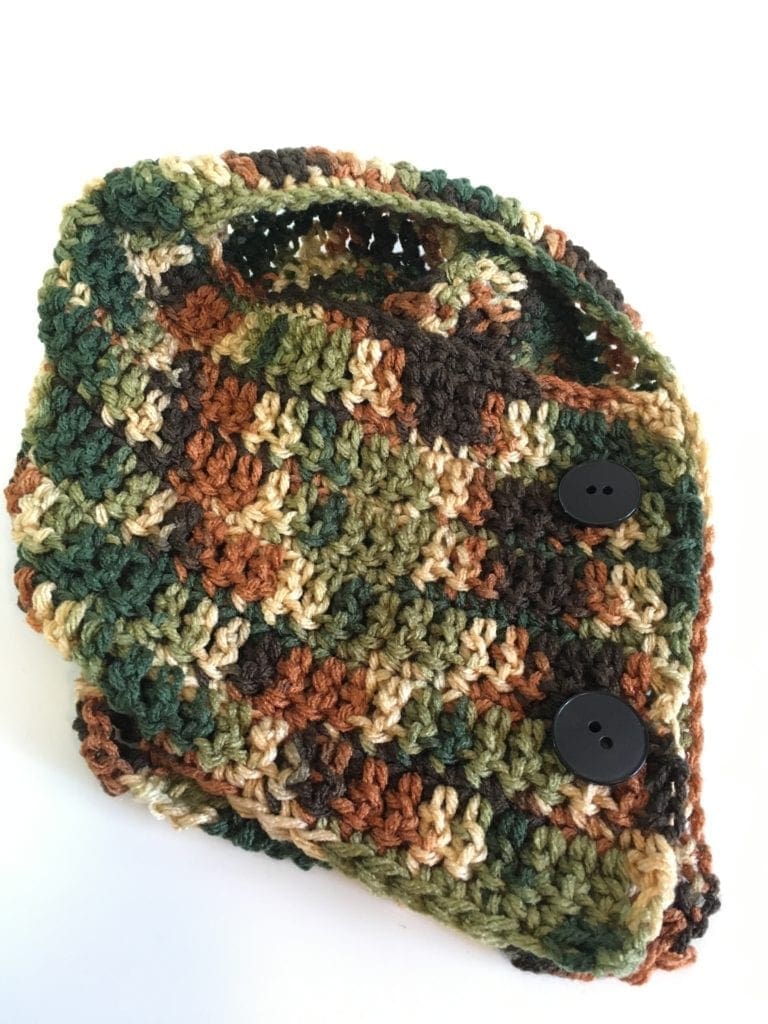 Camouflage Neck Warmer Crochet Pattern 