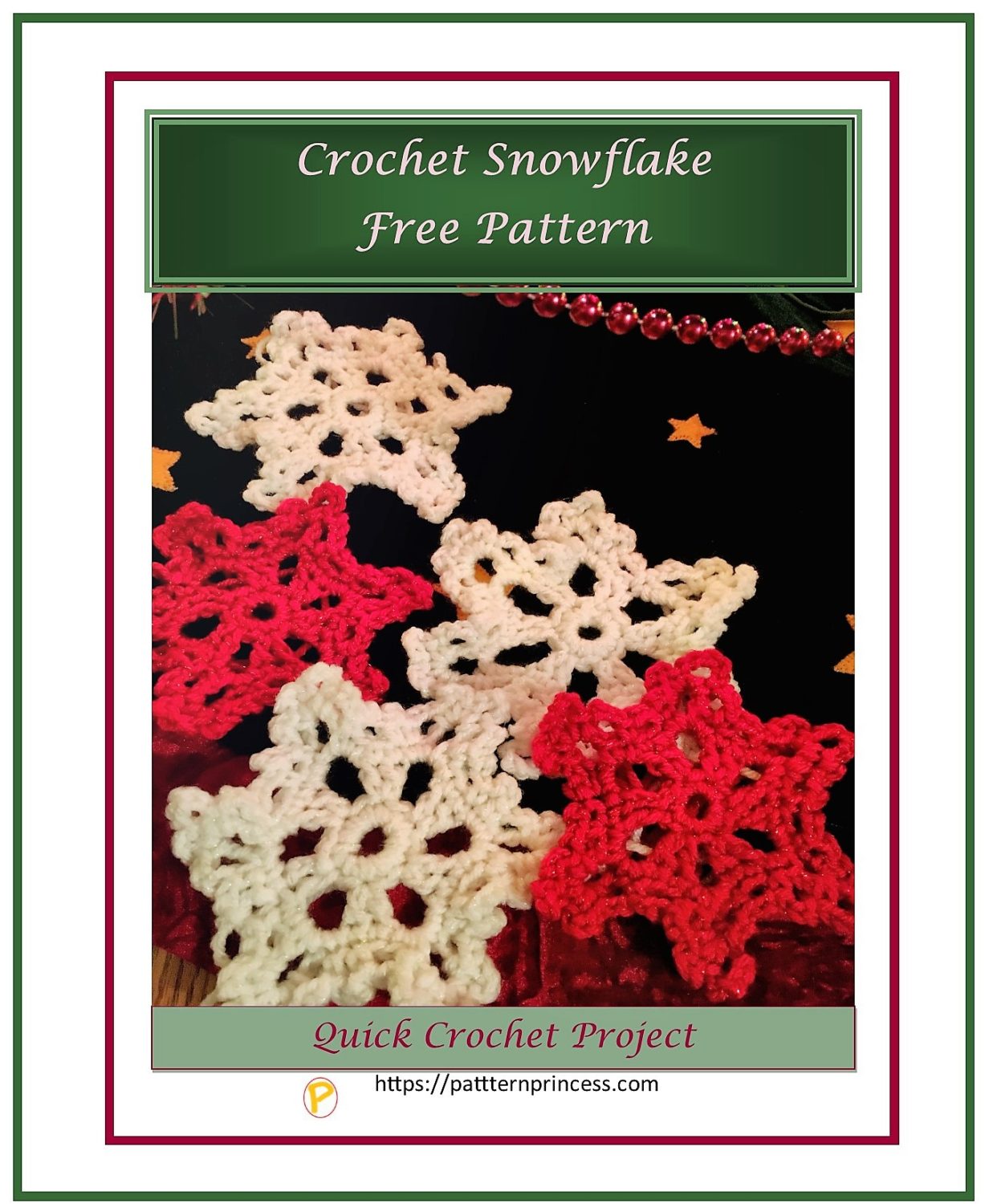 Quick Crochet Snowflake Pattern Free Crochet Snowflake Pattern