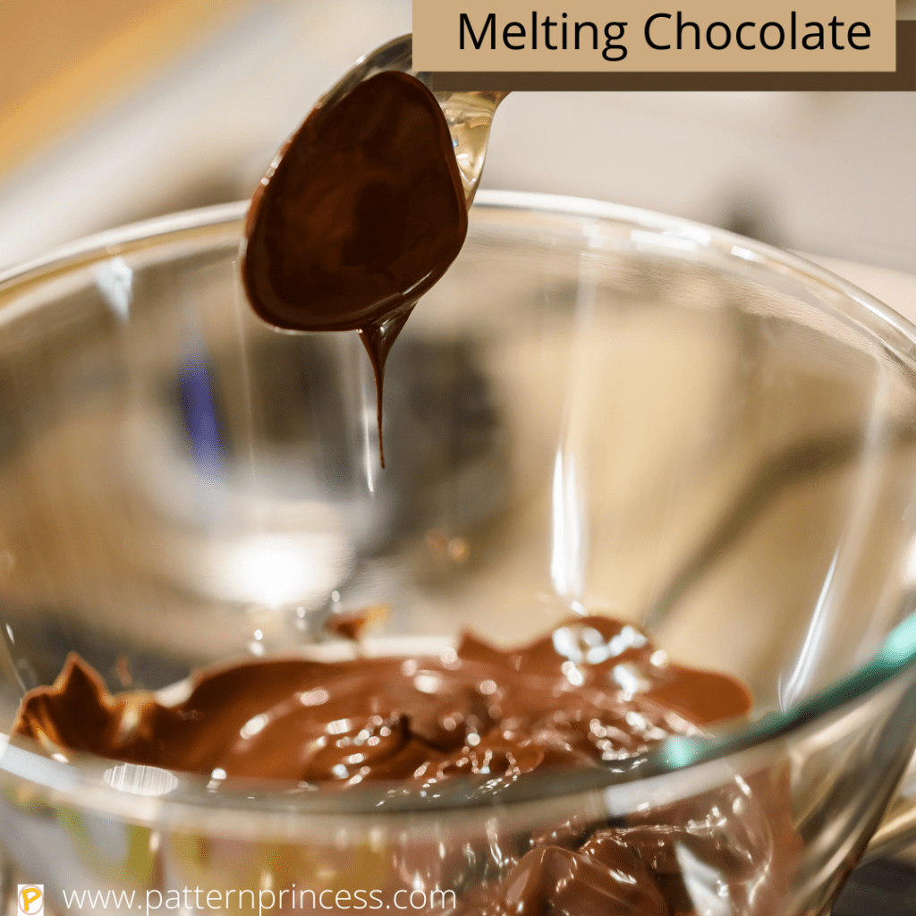 Melting Chocolate in a Glass Bowl