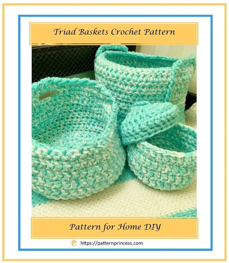 Triad Baskets Crochet Pattern 1
