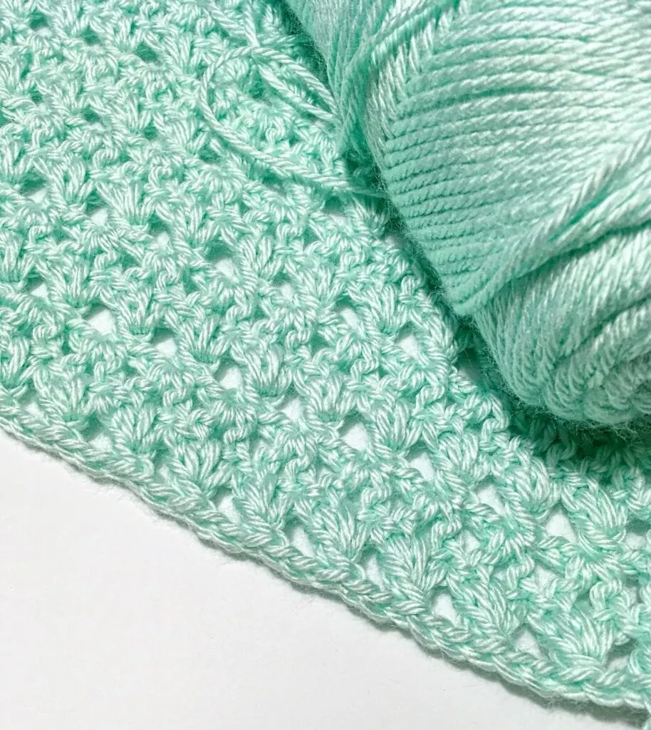 yarn and stitches for Crochet Wrap