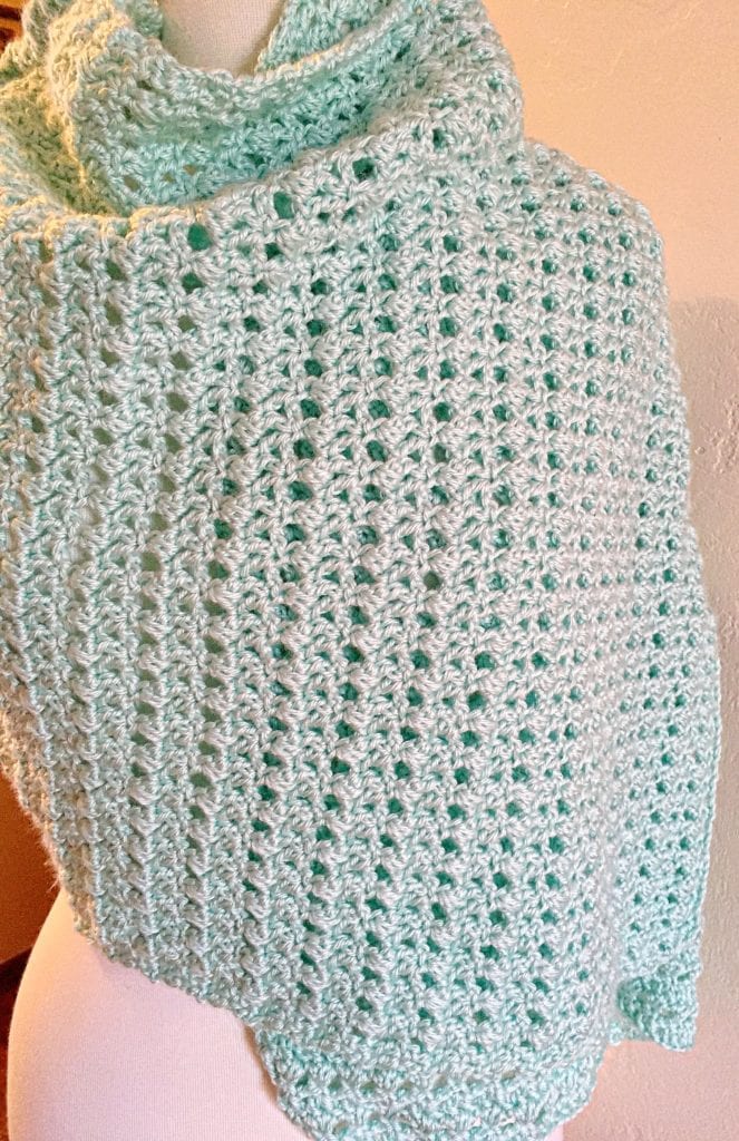 Misty Crochet Lacy Wrapped around shoulders