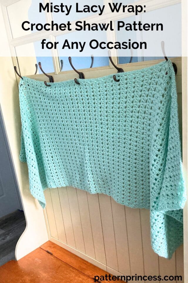 Misty Lacy Wrap: Crochet Shawl Pattern for Any Occasion - Pattern Princess