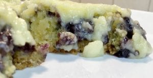 Gooey Blueberry Butter Cake Mix Bars