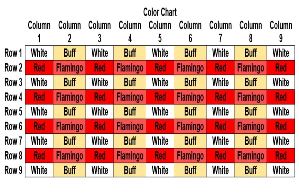 chic colorful granny square throw color chart