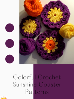 Colorful Crochet Sunshine Coaster Patterns
