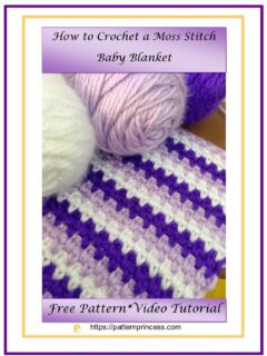 How to Crochet a Moss Stitch Baby Blanket 1