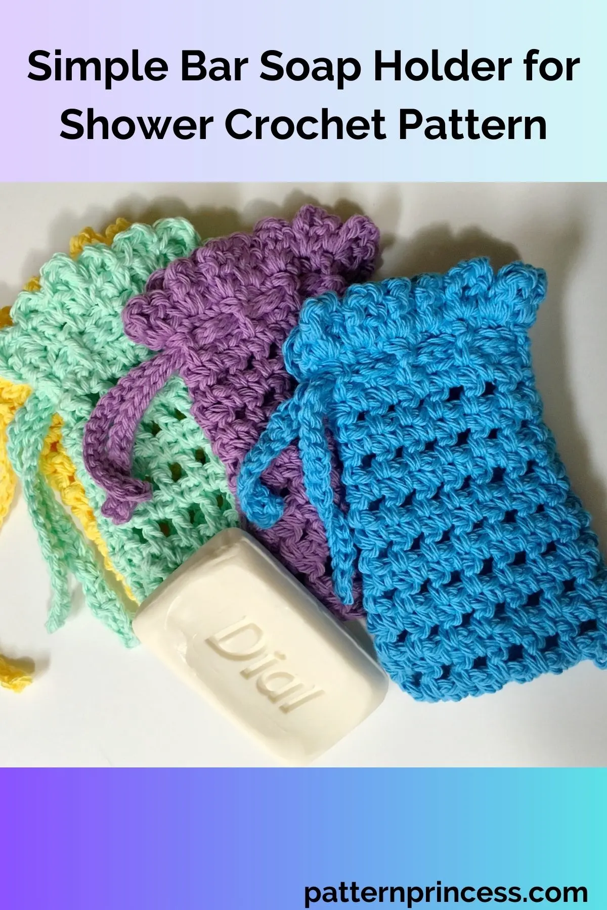 Simple Bar Soap Holder for Shower Crochet Pattern