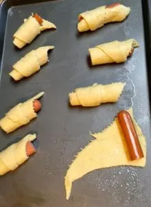 Crescent Rolls and hot dogs
