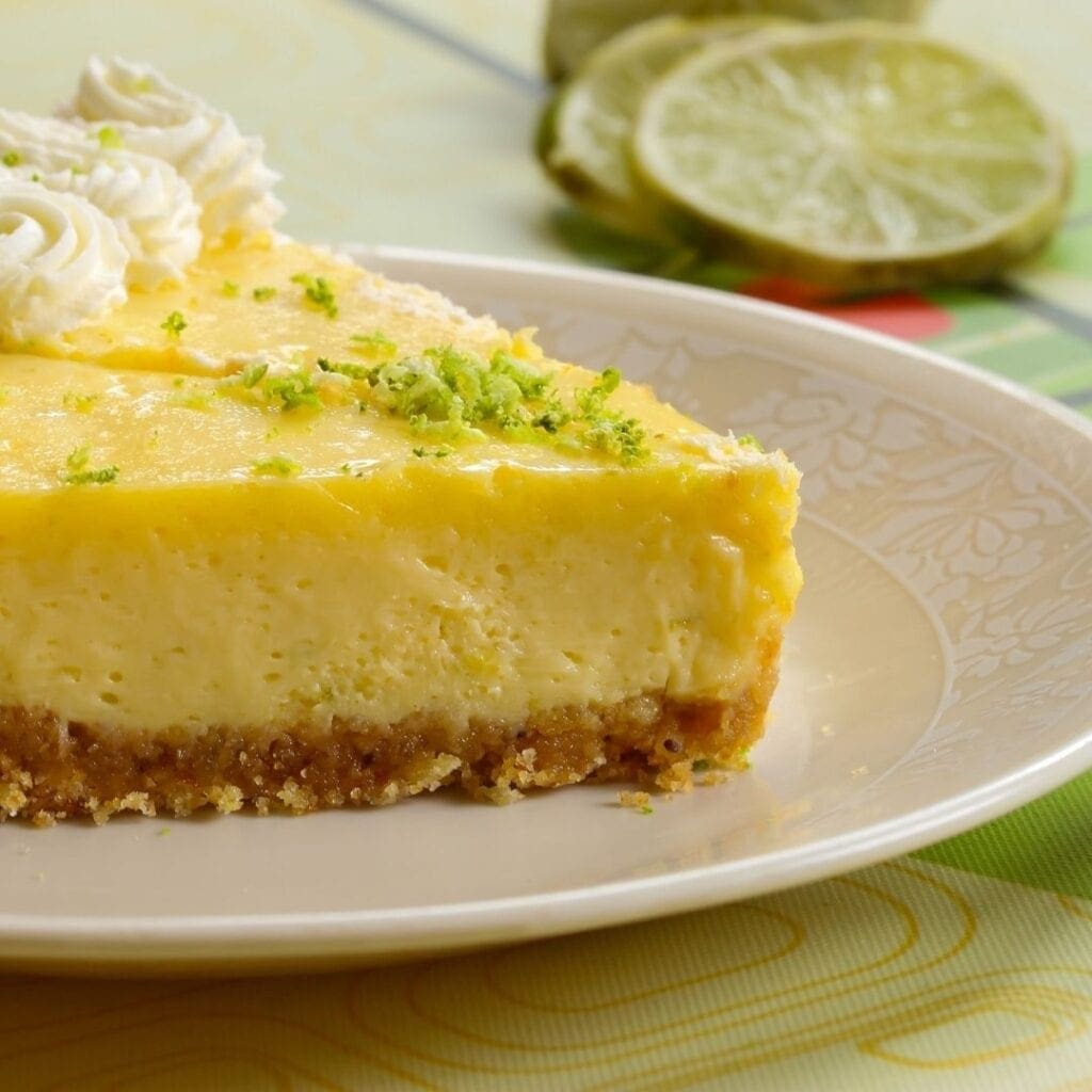 Slice of Pie with Grated Lime On Top