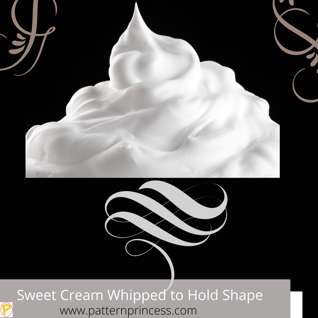 Sweet Stabilized Whipped Cream Pattern Princess