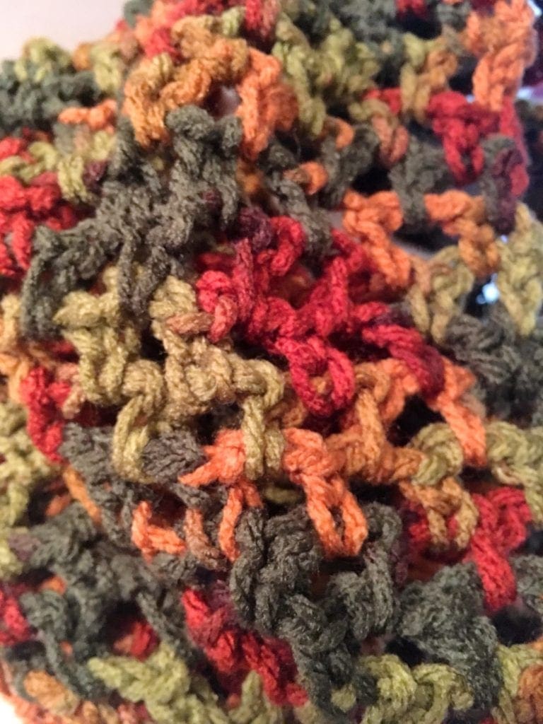 Close up of Infinity Cowl Stitches