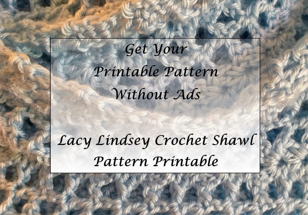 Lacy Lindsey Crochet Shawl Pattern Printable