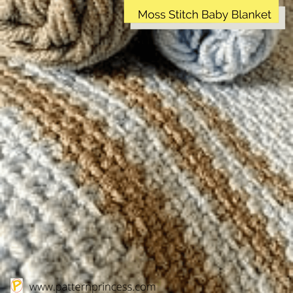 Moss Stitch Baby Blanket