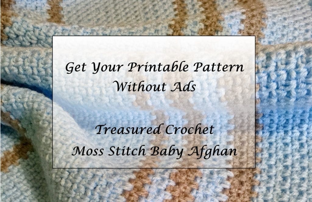 Simple Crochet Moss Stitch Baby Afghan Printable