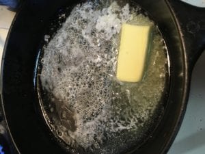 Melting Butter for Roux