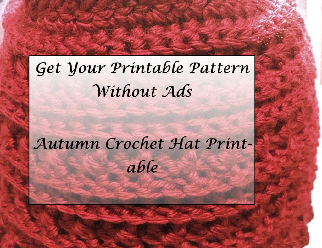 Autumn Crochet Hat Printable without ads