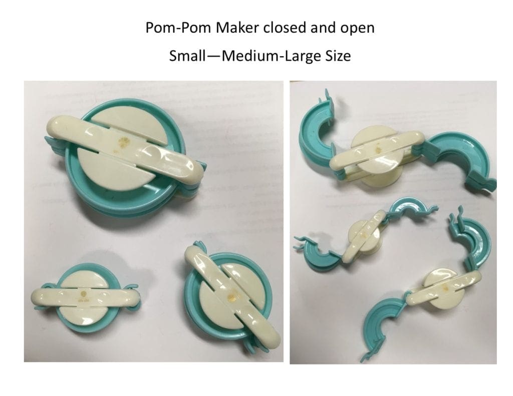 Pom-Pom Maker closed and open