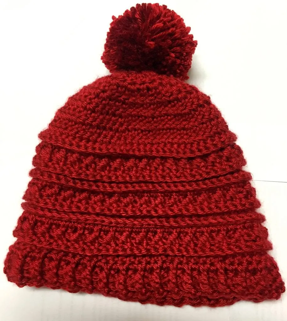 Pom-Pom on Crochet Hat