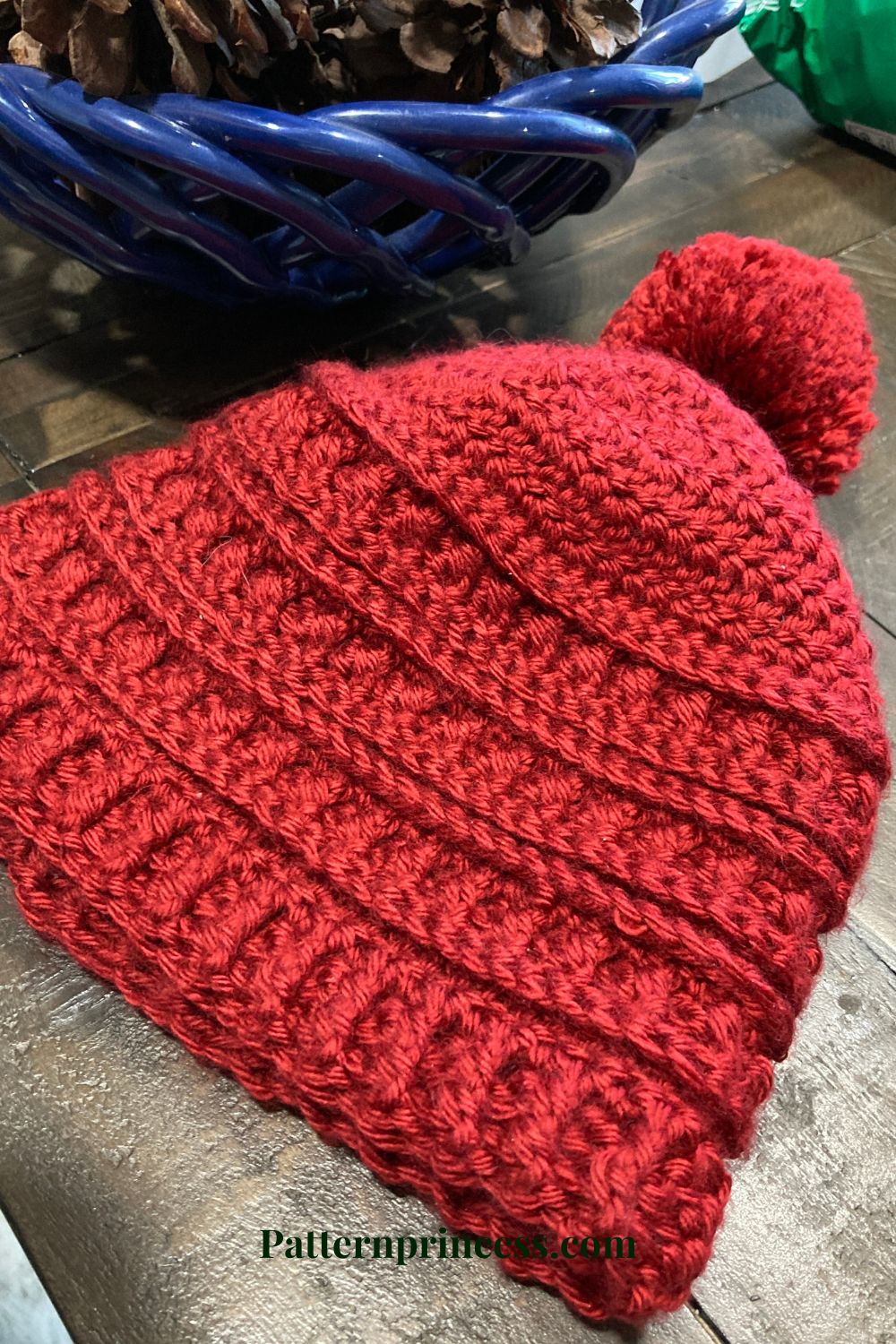 Quick Fall Beanie with Yarn Pom Pom