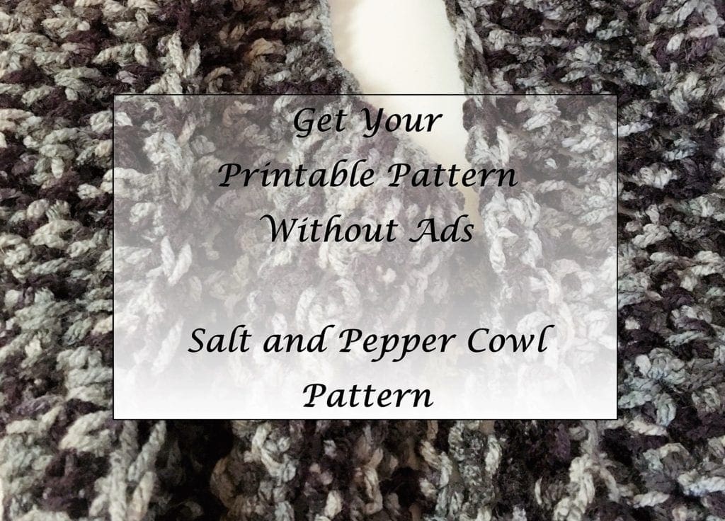 Salt and Pepper Cowl Pattern Printable