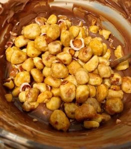 Butter Toffee Peanuts in Melted Chocolate