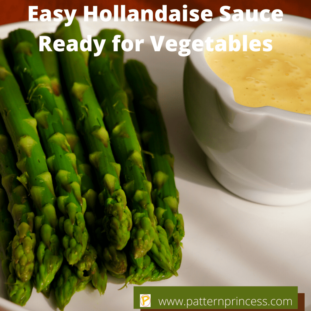 Hollandaise Sauce In Serving Bowl with Asparagus