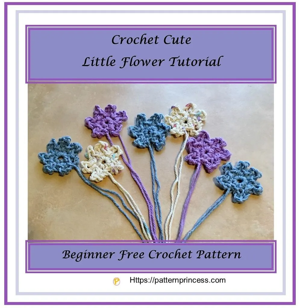 Crochet Cute Little Flower Tutorial 1
