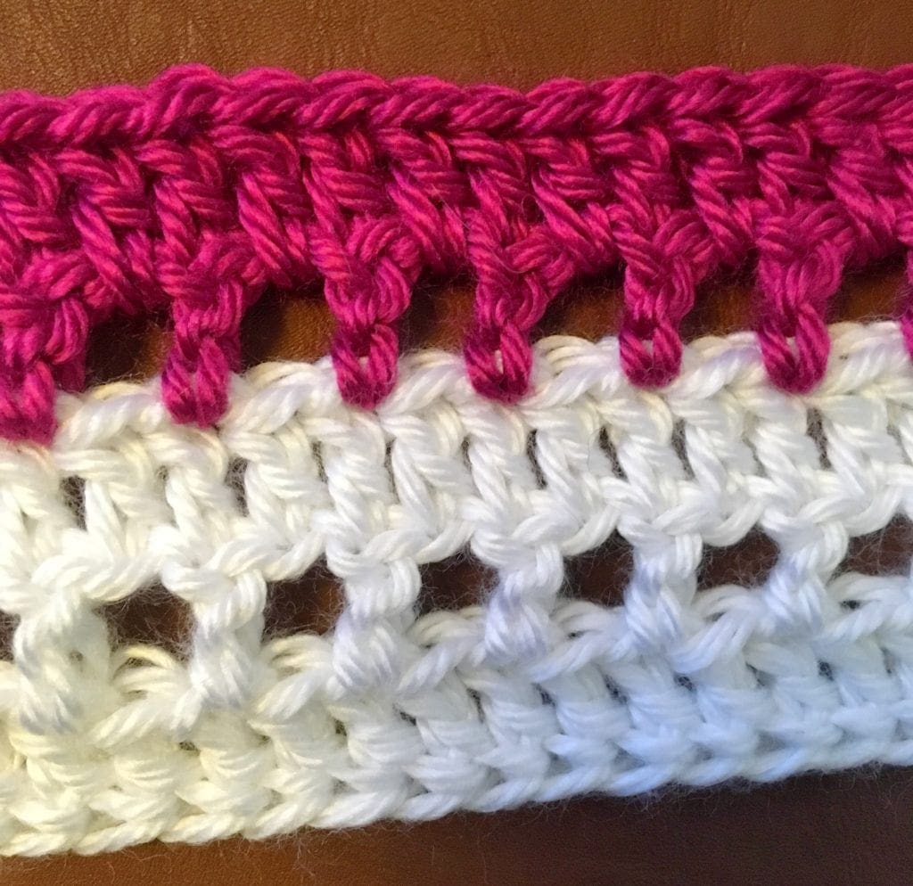 Lacy Crochet Shawl Stitch Close Up