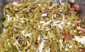 Green Bean Casserole in Baking Dish