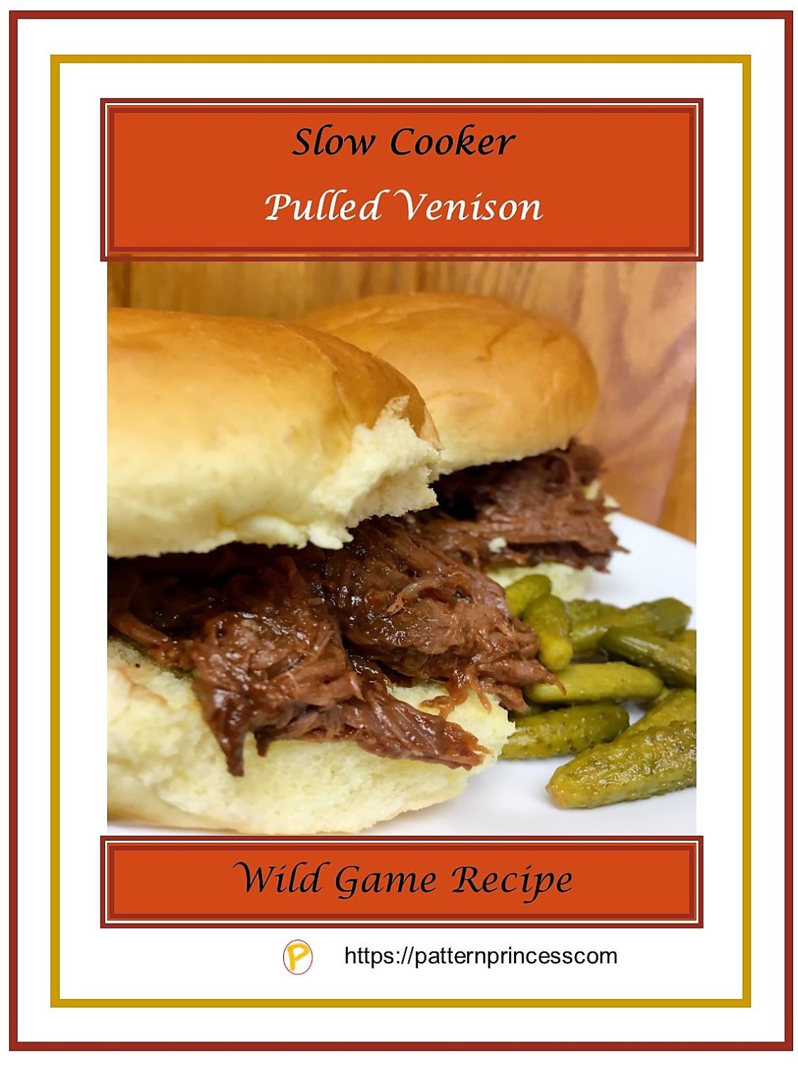 Slow Cooker Pulled Venison Pattern Princess